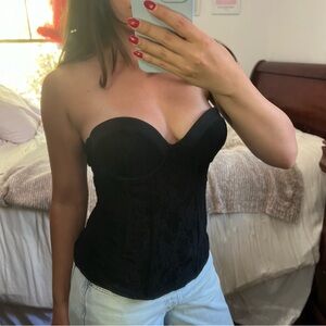 Express Black Strapless Top